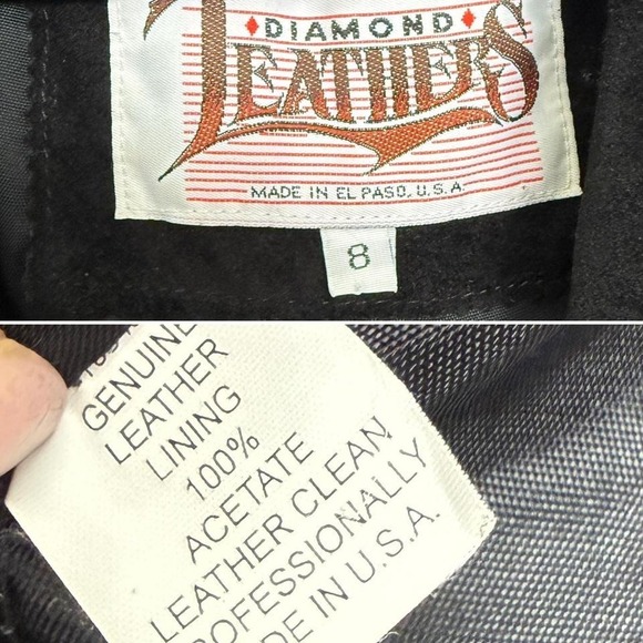 Vintage Concho Leather Jacket Cropped Western Studded Blazer USA Made - Picture 7 of 10